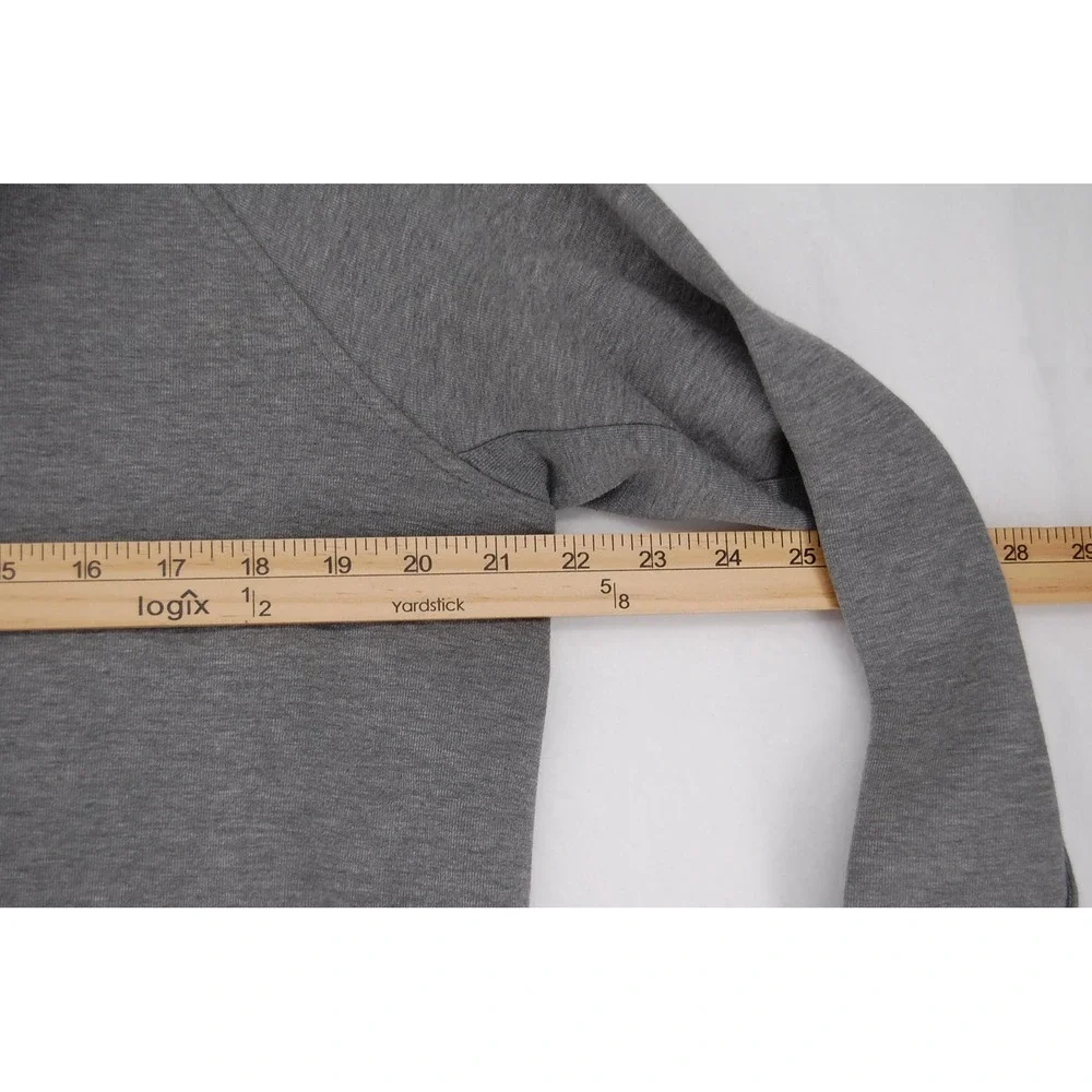 Nike Tech Fleece Jacket Womens Medium Gray Asymmetrical Zip Hoodie Cape Athletic